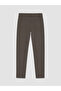 Özmarka New Season Khaki Slim Fit Gabardine Men's Chino Trousers - 3