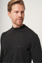 Smoked Turtleneck Long Sleeve Knitted Comfort Fit Cotton Sweater 1012265001 - 4