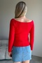 Kayık Yaka Flexible Knitwear Blouse - 7