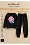 Mermaid Printed Hoodless Sweatshirt Tracksuit Set – Ages 3-12