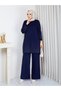 Sim İp Detailed Knitwear Trousers Tunic Set