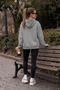 Women's Winter 3-Strand Fleece Hooded Oversize Sweatshirt with Cut-Out Pockets - 4