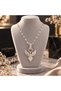 Silver Color Zircon Stone Phoenix Pendant-Stainless Steel - 2