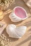 2-Piece Seashell Jewelry and Makeup Organizer Set – Decorative Jewelry Tray with Pink Accents, Ring Earring Necklace and Cosmetic Organizer - 4