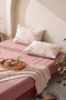 Powder Brown Triana Double Elastic Bed Sheet Set 160X200 cm - 3 Pieces - 7