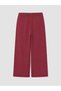 Lcw Kids Burgundy Polo Collar Striped Girls' Set - 8