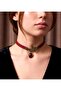 Red Genuine Leather Choker Necklace - 2