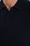 Men's regular fit classic cut long sleeve navy polo collar sweatshirt - 7