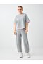Gray Melange Modal Trousers with Hem and Pocket Details - 3