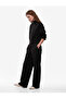 Modal Fabric Pleated Detailed Straight Fit Trousers with Side Pockets - 3