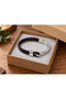 Seldrien Darkgrain Dark Brown Leather Men's Bracelet - Silver Metal Weave - 3