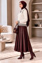 Stone Embellished Polo Neck Hijab Knitwear Body Sweater - 4