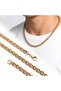 💎   Premium Shiny and Stylish Mariner Chain Men's 316L Steel Necklace 6mm 55cm 3183Eck045 - Gold Color