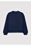 Boy's Navy Blue Mj Printed Bomber Dark Navy Blue Sweatshirt - 3