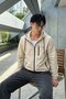 Men's Water-Resistant Lined Hooded Stone Raincoat - 3