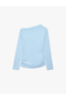 Slim Fit Viscose Long Sleeve Asymmetrical Collar T-Shirt