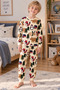 Jungle Animals Patterned Long Sleeve Unisex Pajama Set - 3