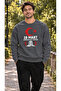 Men's Canakkale Martyrs Memorial and Moon Star Printed Crew Neck Casual Regular Fit Sweatshirt