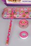 X Dekomus Licensed Pink Paws Collection 5-Piece Stationery Set Metal Pencil Case, Ruler, Pencil, Eraser, and Pencil Sharpener - 3