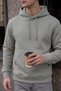 Men's Winter Thick Fleece Lined Soft Textured Hooded Oversize Sweatshirt with Side Pockets - 2