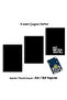 A4 72 Sheets 3 Pieces Unlined Black School Notebook Notepad Gift Plastic Cover Spiral Bound - 5