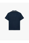 Modal Fabric Regular Fit Ribbed Short Sleeve Polo Collar T-Shirt - 5