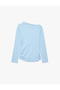 Slim Fit Viscose Long Sleeve Asymmetrical Collar T-Shirt - 2