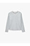Regular Fit Long Sleeve Crew Neck Basic Sweatshirt