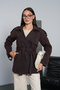 Women's Belted Double-Breasted Buttoned Short Trench Coat with Epaulet Detail - 5