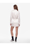 Classic Collar Long Sleeve Draped Detail Satin Mini Dress - 4