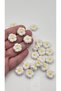 Daisy Beads White Color 20Pcs Plastic Jewelry Beads - 2