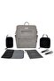 Rilo Diaper Backpack 7pc-Set with Changing Mat, Wet Bag & Pouches - Stone Grey - 2