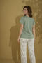Silky Textured Short Sleeve Pajama Set - 3