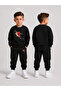 Crew Neck Sweatshirt Top and Bottom Set Boys' Tracksuit Set 3 Thread Threaded Winter Set