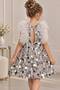 Girl's Dress Baby Girl Sequin Embroidered Evening Dress Party Prom Dress Ruffle Sleeve Detailed Evening Dress