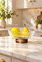 Glass Bowl with Acacia Stand 21X10 cm – Fruit, Snack, Dessert, and Presentation Bowl - 4