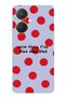 Vivo Y27 Compatible Red Polka Dot Pattern Transparent Phone Case