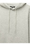 Raised Long Sleeve Basic Hooded Sweatshirt - 3