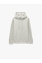 Raised Long Sleeve Basic Hooded Sweatshirt