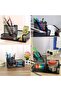 Pen Pencil Holder Desk Organizer Mesh Metal Office Supplies, Black - 5