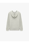 Raised Long Sleeve Basic Hooded Sweatshirt - 2