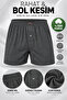 Men's Boxer 100% Cotton (Seher Yetikili Satıcısı) 6 Pieces Combed Cotton Buttoned Boxer – Smoked - 2