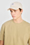 Relaxed Fit Wide Cut Crew Neck Cotton Light Green T-Shirt - 4
