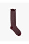 Shiny Ruffled Knee Socks - 2