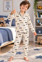 Boys' Pajama Set Car Patterned Long Sleeve Shirt Collar 2-Piece Pajama Set - 2