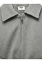 Long Sleeve Zippered Crop Bomber Jacket with Pocket Detail - 4