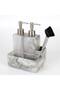 Marble Two-Fluid Sponge Holder Black