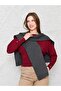 Women's knit scarf shawl - sweater-look square shoulder shawl 1407 anthracite - 2