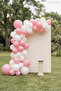20-Piece Pink and White Balloon Set Baby Shower Birthday Party Celebration and Stylish Organization Decor - 2
