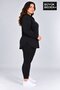 Women's Plus Size Zippered Hooded Long Oval Hem Cardigan Spr26Bhr993 - 3